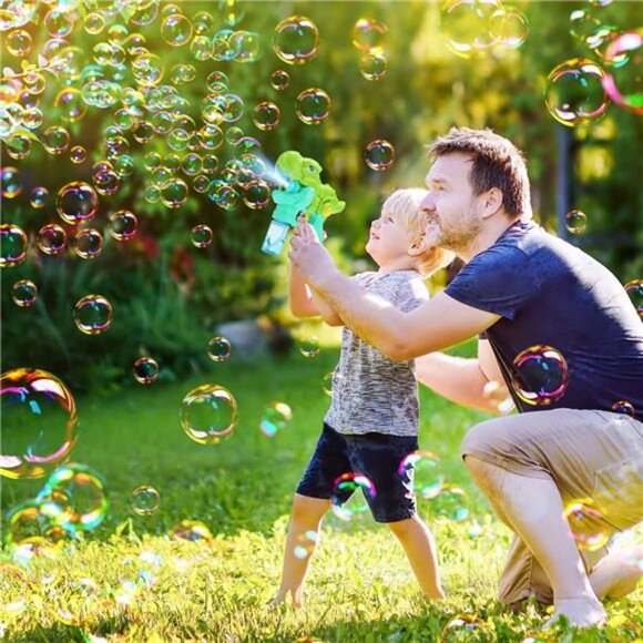 2 Bubble Guns Machine for Toddlers, with 4 Refill Solution for Kids - Picture 6 of 6